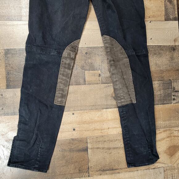 Vintage Ralph Lauren Rugby Breeches Pants Women 4‎ Equestrian Riding Patch Black - Picture 7 of 11
